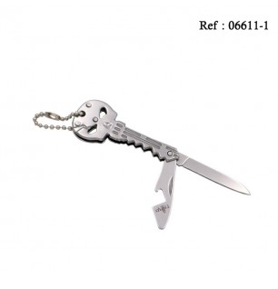 Couteau Clé THIRD Tête de Mort 6cm, Inox