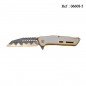 Knife THIRD Steel 3D Damascus Gold 11.5cm, Stainless steel