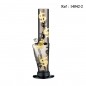 black acrylbong 32cm with gold dollar