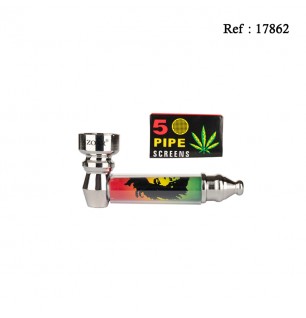 Mini metal pipes Rasta 7cm assorted per 12pcs