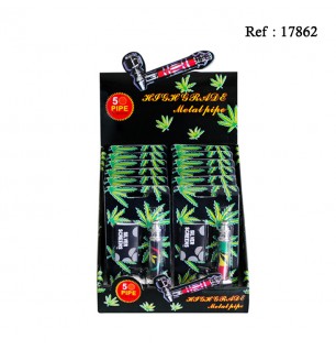 Mini metal pipes Rasta 7cm assorted per 12pcs