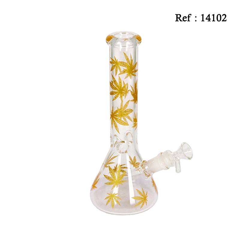 Glass Bong leave 20 cm Ø 4cm