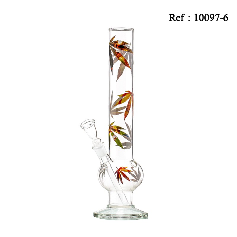 Glass Bong Multi Leaves 38 cm, Ø 50 mm