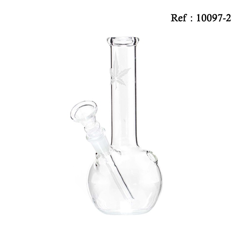 Glass Bong Small Leaf 16 cm, Ø 24 mm