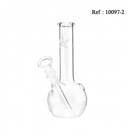 Glass Bong Small Leaf 16 cm, Ø 24 mm