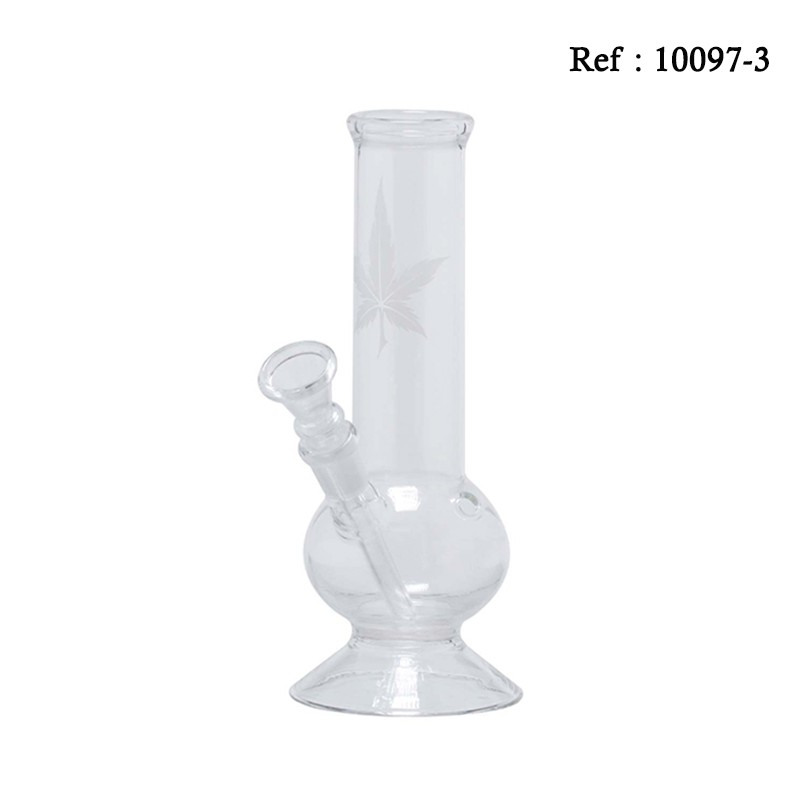 Glass Bong Sand Leaf 21 cm, Ø 40 mm