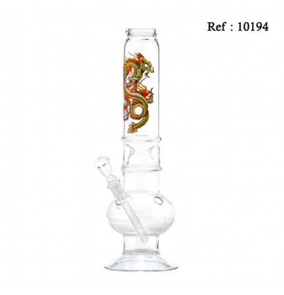 Bang 42 cm en verre Tattoo Dragon, Ø 65 mm