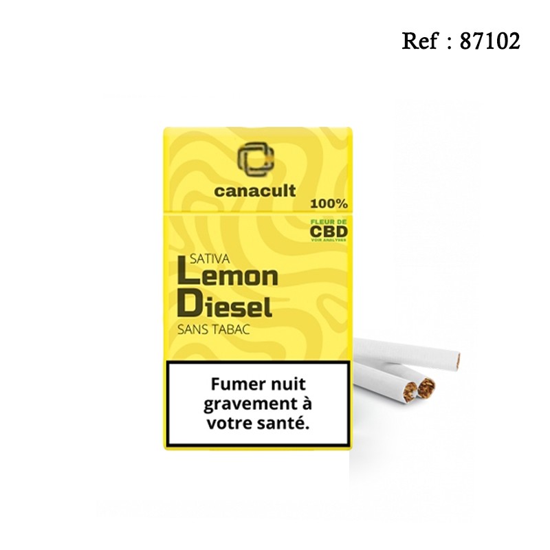 Pré-rolls CBD CANACULT Lemon Diesel - paque de 20pré-rolls