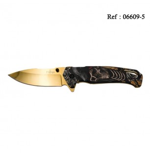 Knife THIRD Squelette 8.5cm, Stainless Stell, with clip