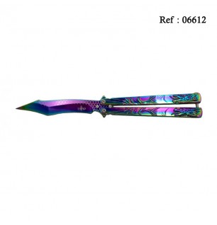 Knife Papillon THIRD Dragon Arc en ciel 10cm