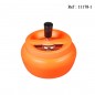 Cendrier poussoir Orange Fluo Mat Ø 13 cm