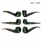 Pipe Jean Claude green  tortoise shell assorted per 6 pcs