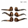 Pipe Jean Claude rusticated Wave acrylic mouthpiece assort per 6 pcs