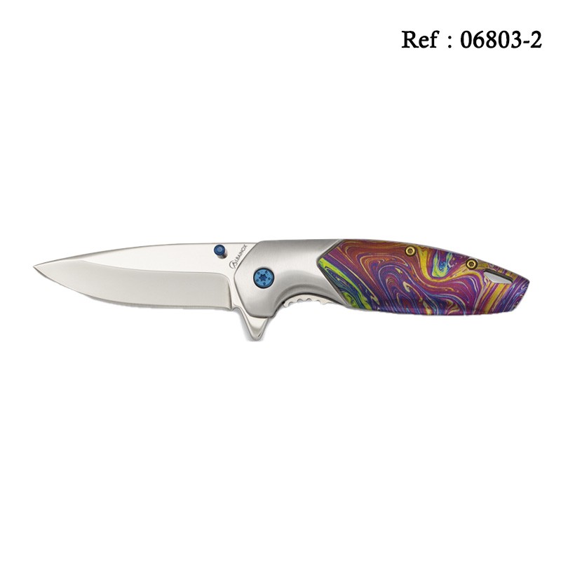 Knife 7.2 cm Colorful with pouch