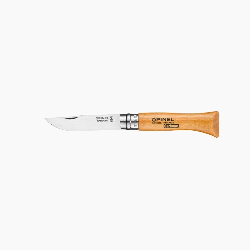 Couteau OPINEL N°06 carbone 7cm, boîte de 12