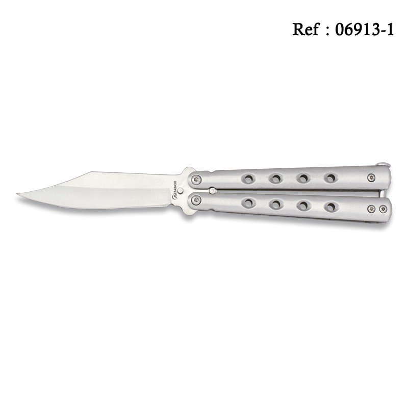 Couteau Papillon 8.9 cm Acier Satin