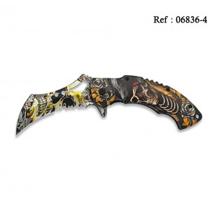 Knife 8.3 cm 3D Death head moth