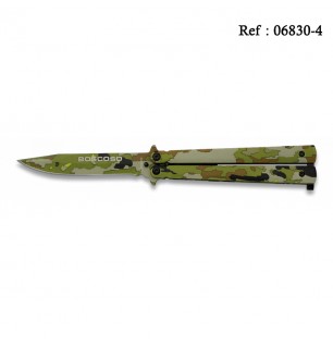 Knife Papillon 10 cm Camo Boisé