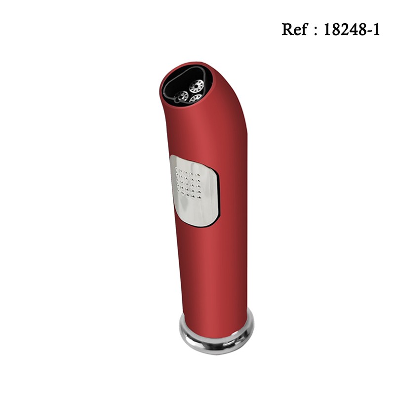 trijet cigar flame lighter MYON Red, chrom parts