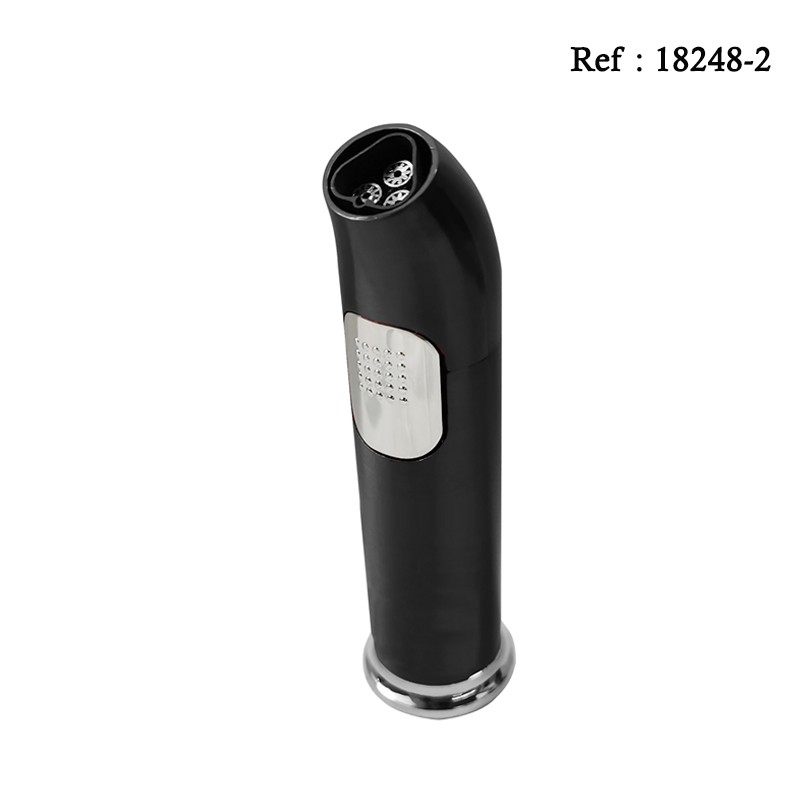 trijet cigar flame lighter MYON Black, chrom parts