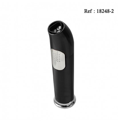 trijet cigar flame lighter MYON Black, chrom parts