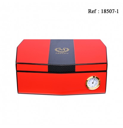 MYON Humidor Red Carbon for 10 cigars 245 x 160 x 85 mm