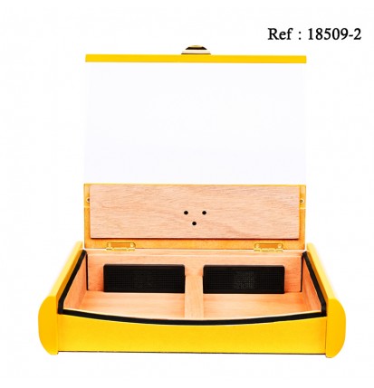 MYON Humidor Yellow Carbon model X, 315 x 238 x 65 mm