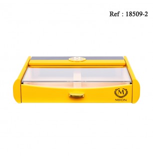 MYON Humidor Yellow Carbon model X, 315 x 238 x 65 mm