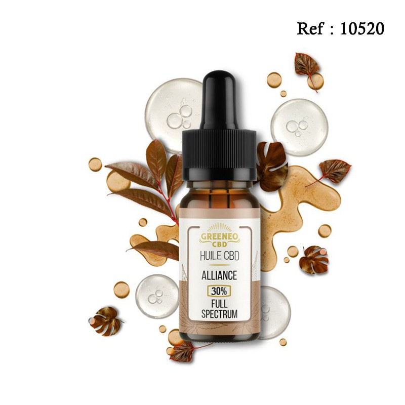 Huile CBD GREENEO Alliance Full Spectrum 30%,boîte de 6 flaç. de 10mL