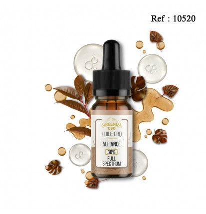 Huile CBD GREENEO Alliance Full Spectrum 30%,boîte de 6 flaç. de 10mL