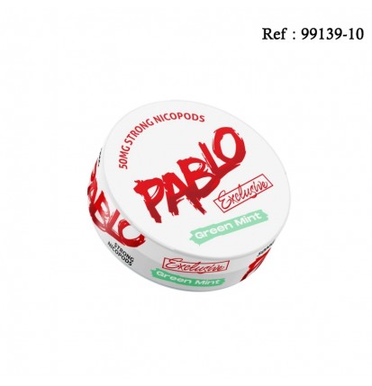 Boite PABLO Exclusive Green Mint 50mg de 20 sachets de 12 gr