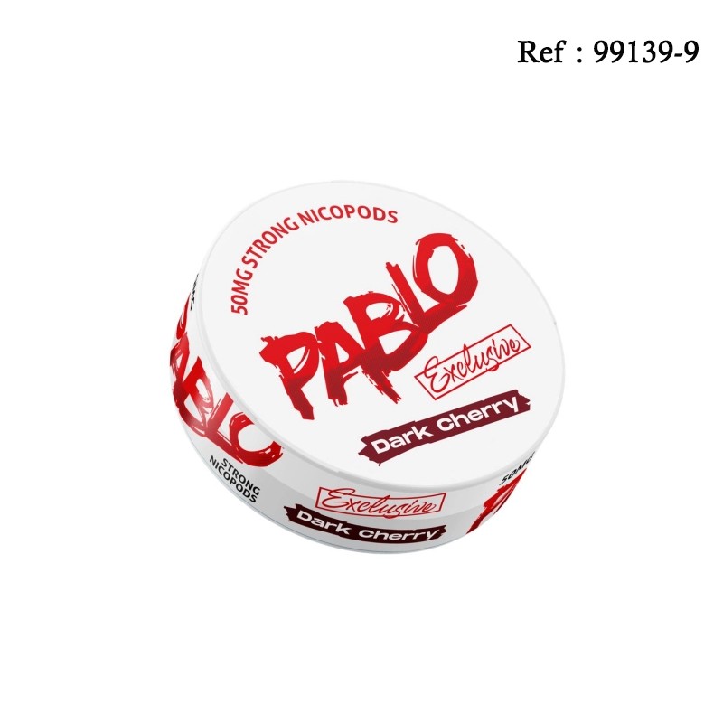 Boite PABLO Exclusive Dark Cherry 50mg de 20 sachets de 12 g