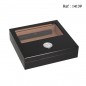 Humidor Black Matte 228 x 218 x 58 mm with window