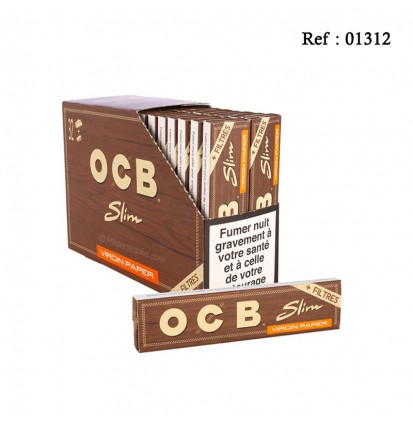 OCB Viirgin Slim Cigarette paper, display 50booklets