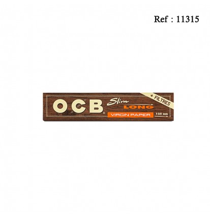 OCB Virgin Slim Long+filterCigarette paper, display 32booklets