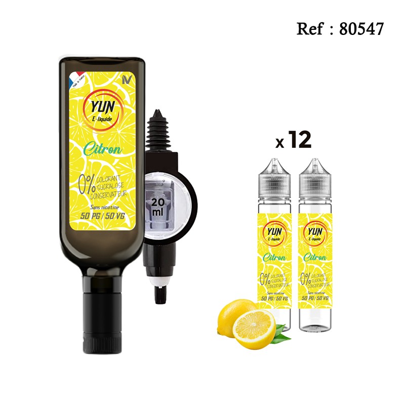 Pack E-liquide YUN Citron 500mL