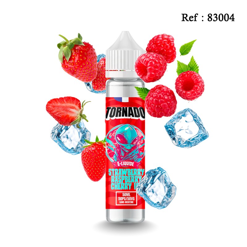 E-liquid TORNADO Strawberry Raspberry Cherry Ice 50mL