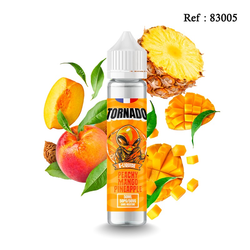 E-liquide TORNADO Peachy Mango Pineapple 50mL