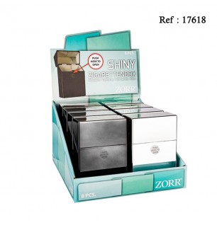 Cigarette Box Shiny colors assorted per 8 pcs