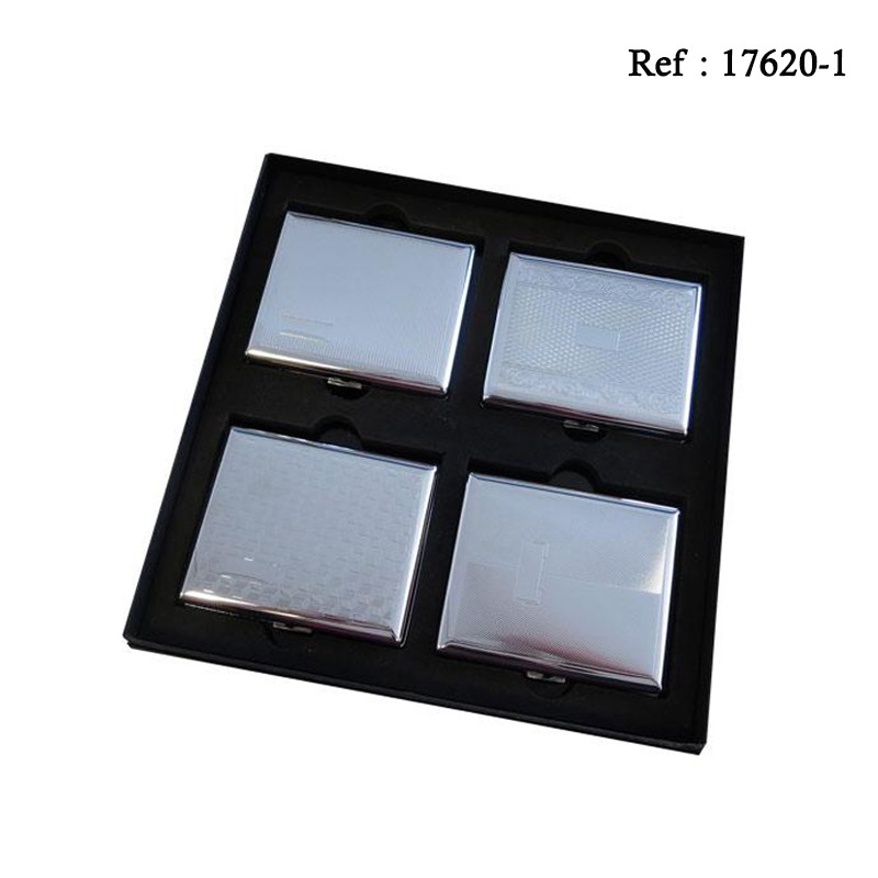 Cigarette Case for 18 pcs Chrom Set of 4 pcs