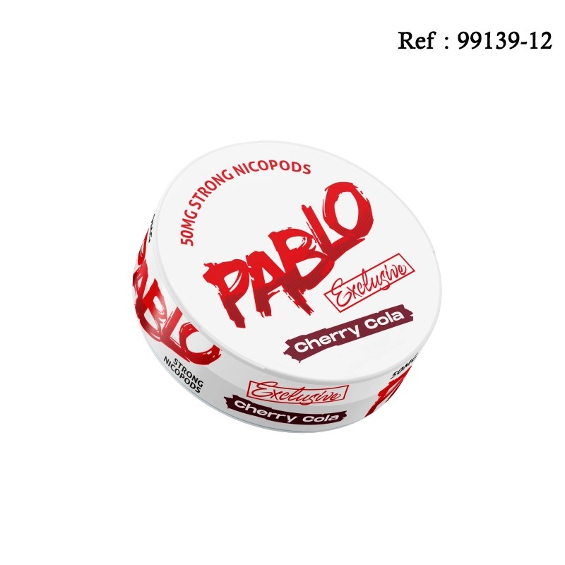 Boite PABLO Exclusive Cherry Cola 50mg de 20 sachets de 12gr