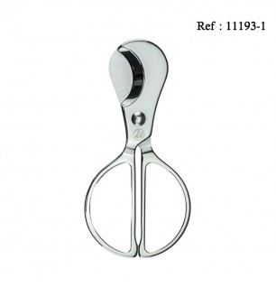 Ciseaux à cigares Chromé 9.5 cm, coupe 22 mm en boîte cadeau