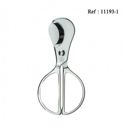 Cigar Scissors Chrome 9.5 cm, cut 22 mm in gift box