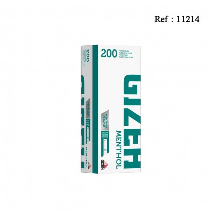 GIZEH Menthol cigarette tubes, box of 200 pcs