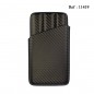 Cigar Case Leather look Carbon for 3 cigars