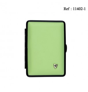 Cigarette Case Leather Lime Green, frame Black for 14 cigarettes