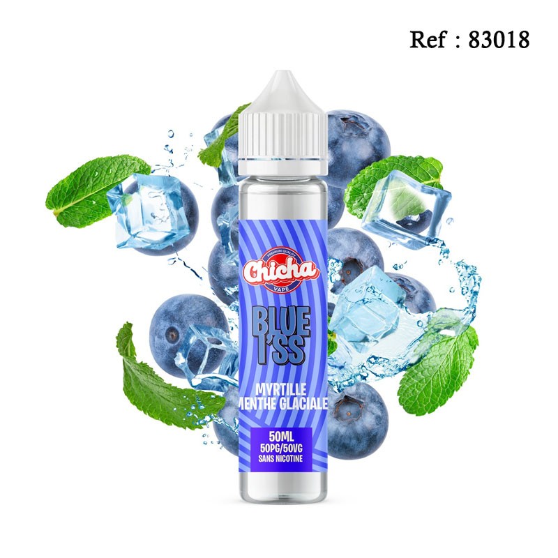 E-liquid CHICHA VAPE Blue I'ss 50mL + boosters