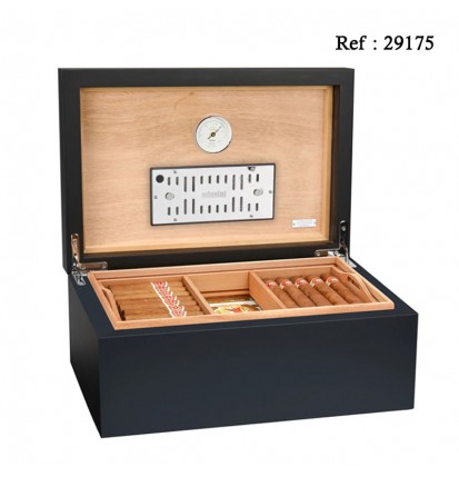 Humidor ADORINI Torino Black Mat Grande Deluxe 370x245x150, 125cigars