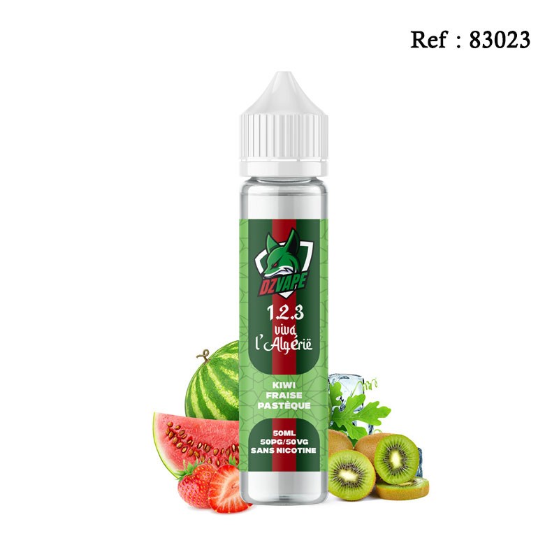 E-liquid DZ Vape 1,2,3 Viva l'Algérie 50mL + boosters