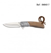 Couteau Bois 6.7 cm avec cordon, avec clip